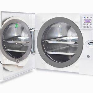 Autoclave de esterilización a vapor Stermax para esterilizar instrumental médico y odontológico en Ecuador.